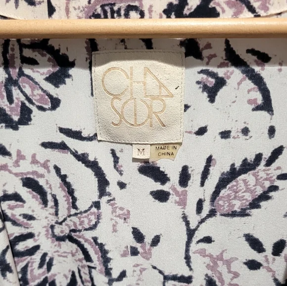 Chaser Silk Crepe De Chine Kimono Floral Print Size M - Picture 4 of 5